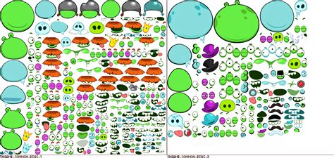 The Spriters Resource Full Sheet View Angry Birds Space Pigs