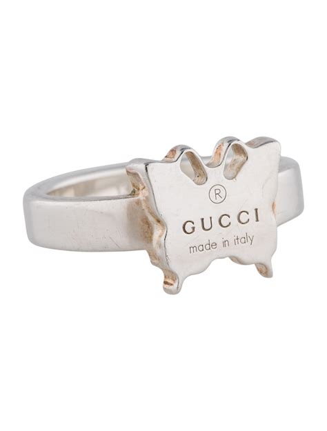 Gucci Sterling Silver Butterfly Ring Silver Sterling Silver