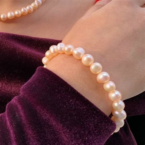 Peach Pearl Jewelry Etsy