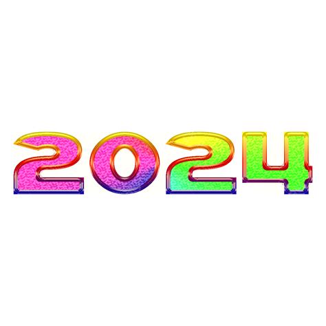 Happy New Year 2024 Colorful Text New Year 2024 2024 New Year Png