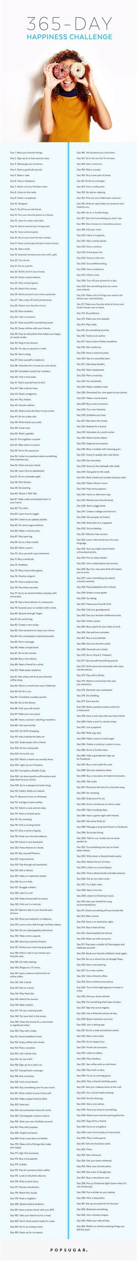The 365 Day Happiness Challenge Guaranteed To Change Your Life