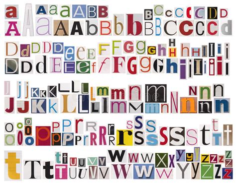 Colorful Newspaper Alphabet Stock Image Image 19992621