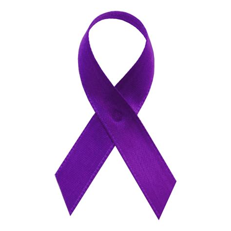 Purple Satin Awareness Ribbons Bag Of 250 Fabric Ribbons W Safety