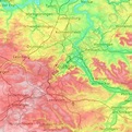 Stuttgart topographic map, elevation, relief