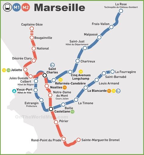 Marseille Metro Map Carte De Marseille Marseille Plan De Métro