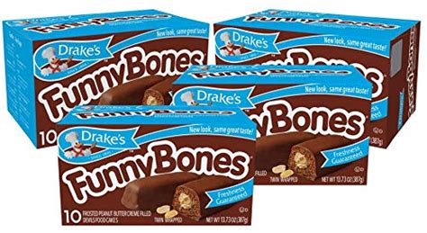 Drakes Funny Bones 40 Twin Wrapped Peanut Creme Filled
