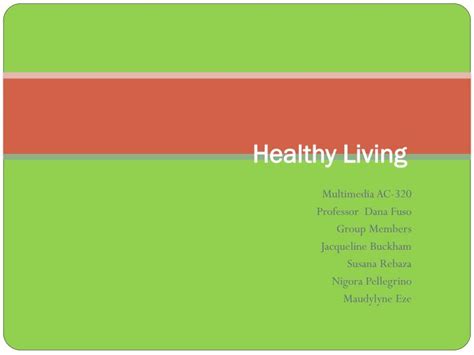 Ppt Healthy Living Powerpoint Presentation Free Download Id6504489