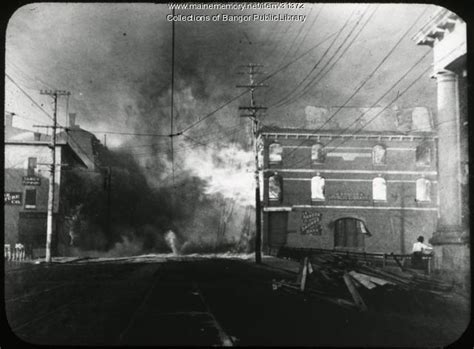 Hammond And State Streets Bangor Fire 1911 Maine Memory Network