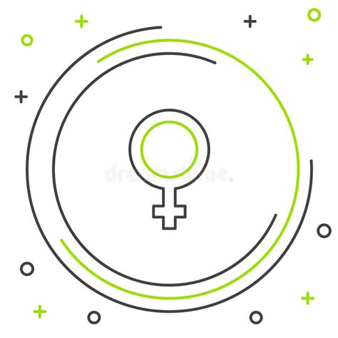 Line Female Gender Symbol Icon Isolated On White Background Venus Symbol Stock Vector