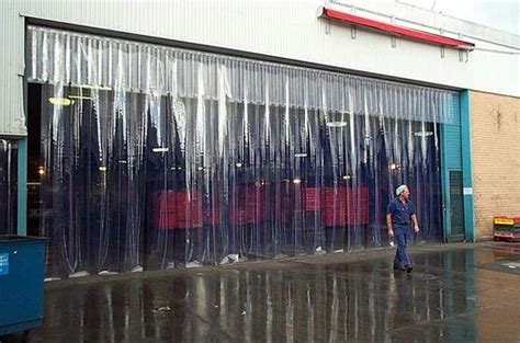 Transparent Plain Industrial Pvc Strip Curtain Thickness 3 Mm Size