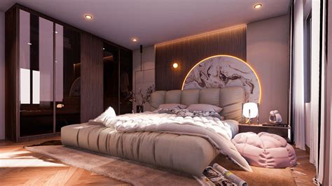 Modern Bedroom Visualization On Behance