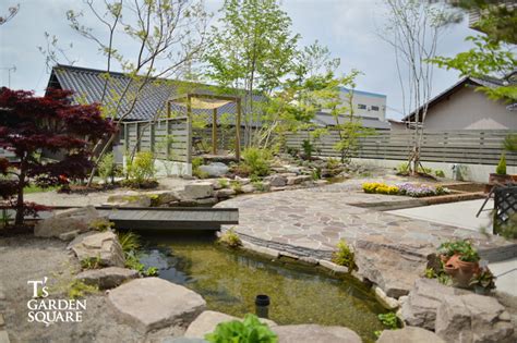 池とせせらぎのある暮らし｜へーベルハウス雑木の庭の作り方|愛知の庭・外構デザイン｜ティーズガーデンスクエア