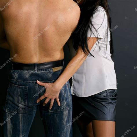 Men Butt Pic Woman Touching Man Butt Stock Photo Yellow J