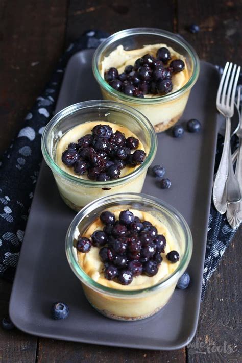 Due to its high antioxidant content, blueberries have the ability to significantly. Blueberry Cheesecakes in Glass Jars | Bake to the roots ...