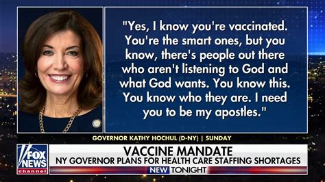 Ny Governor Claims Unvaccinated Americans Arent Listening To God