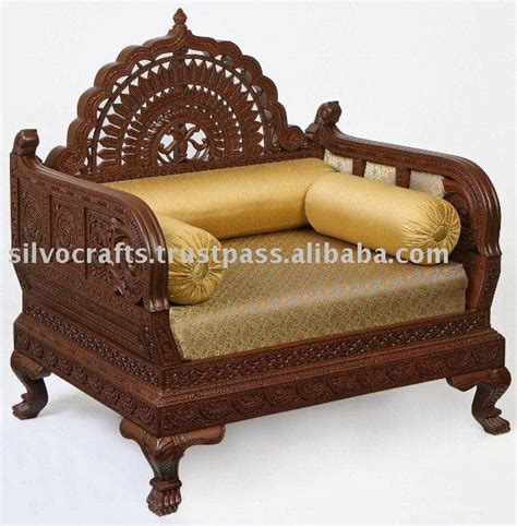 Royal Indian Rajasthani Jodhpur Hand Carved Ethnic Wooden Furniture