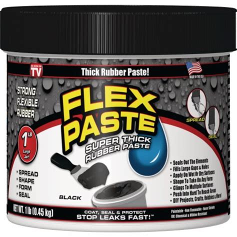 Flex Paste 1 Lb Rubber Sealant Black Pfsblkr16 1lb Harris Teeter