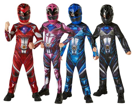 Power Rangers 2017 Movie Kids Fancy Dress Superhero Ranger Boys Girls
