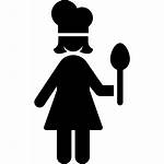 Cook Chef Female Icon Icons Silhouette Lady