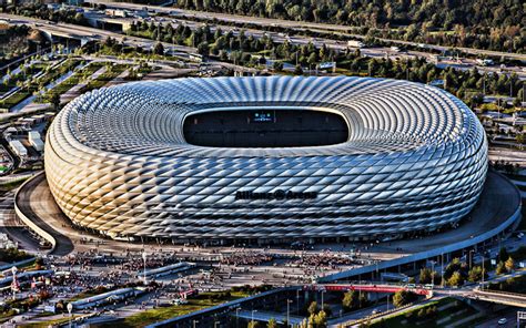 Download Wallpapers Allianz Arena German Football Stadium Exterior