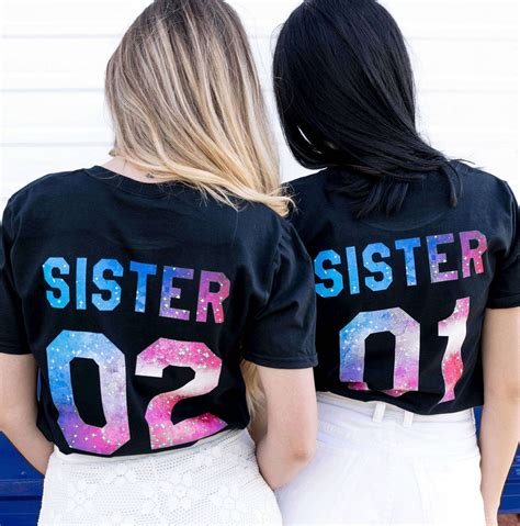 Sister 01 Sister 02 Patterns Matching Best Friends Shirts