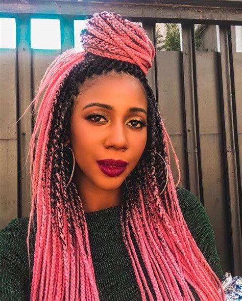 15 Pretty And Bold Box Braids Colors For Dark Skin Tones May The Ray