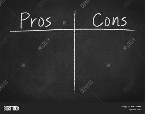 Pros Cons Concept On Image And Photo Free Trial Bigstock