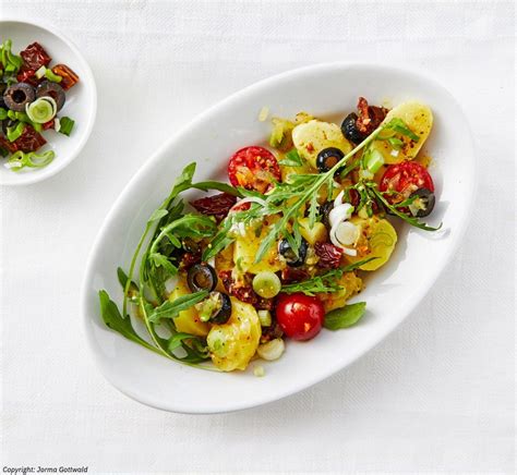 Mediterraner Kartoffelsalat Healthy Potato Recipes Bean Recipes