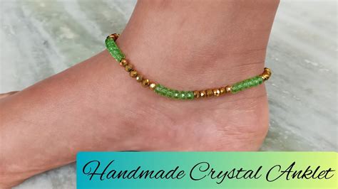 Handmade Crystal Ankletcrystal Anklet Making At Homediy Anklet