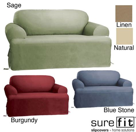Update your living room with one of these stylish sofa slipcovers. Sure Fit Cotton Classic T-cushion Sofa Slipcover ...