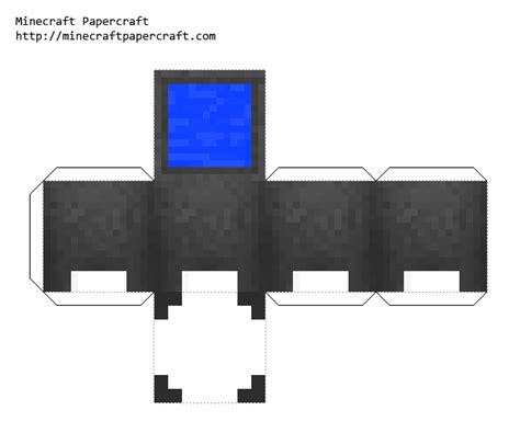Minecraft Papercraft Cauldron With Water Basteln Pinterest