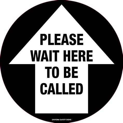 Please Wait Here To Be Called Covid 19 Floor Graphics Signs