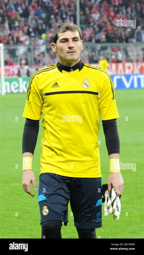 Madrids Goal Keeper Iker Casillas Is Pictured Before The First Leg Of
