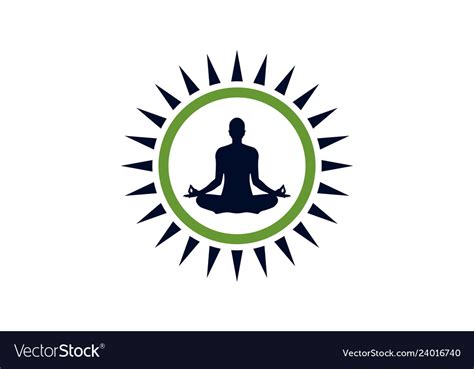 Yoga Meditation Logo Concept Icon Design Vector Image