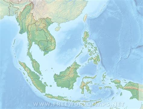 Southeast Asia Physical Map