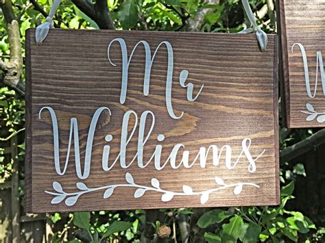 Personalised Mr And Mrs Wooden Wedding Signs By Bobby Loves Rosie