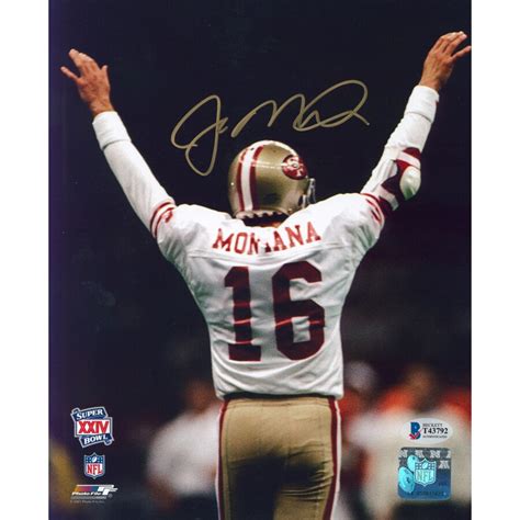 Joe Montana Signed Photo 8x10 Super Bowl Xxiv Bas