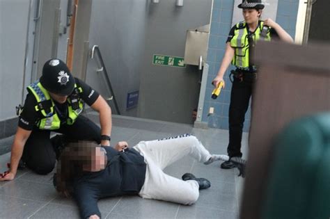 The Moment A Woman Was Tasered At Piccadilly Station After Lunging At