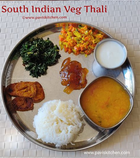 South Indian Thali Recipe Vegetarian Thali Recipe Indian Lunch