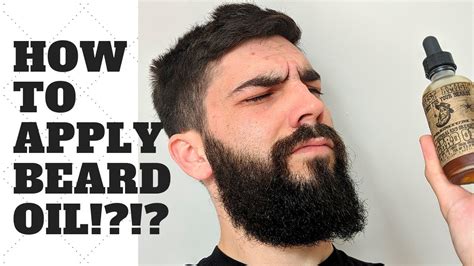 How To Apply Beard Oil Youtube