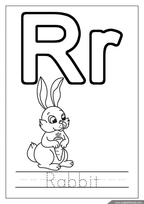 Lots of letter r colouring fun here! Alphabet Coloring Pages (Letters K - T)