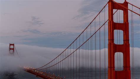 Golden Gate Bridge In Fog Wallpaper For Desktop 1920x1080 Full Hd