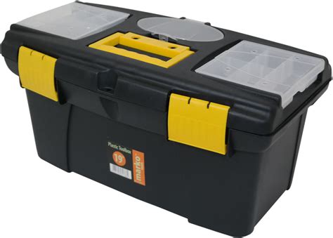 Large Plastic Tool Box Chest Set Lockable Storage Toolbox Compartments
