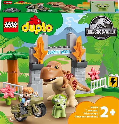 Osta Lego Duplo Jurassic World 10939 Tyrannosaurus Rexin Ja Triceratops Dinosauruksen Pako