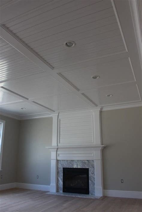 If you're looking to cover up some ugly popcorn ceiling or flawed ceiling, then applying beadboard may be your best bet. Beadboard+Recess+Panel+Ceiling custom home finish - My Blog