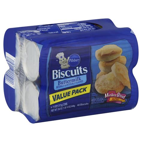 Pillsbury biscuits have 6.16 g protein per 100g. Pillsbury Value Pack Buttermilk Biscuits - Shop Biscuit ...