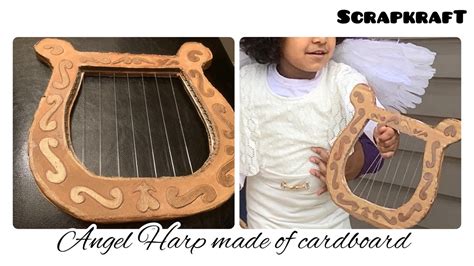 Kids Craft Perishable Toy Angel Harp Made Of Cardboard Youtube