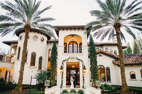 Backyard Mansion Wedding Elegant Wedding Private Estate Wedding Orlando