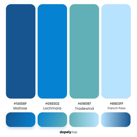 15 Blue Color Palette Inspirations With Names And Hex Codes Inside Colors