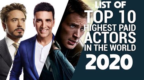 list of top 10 highest paid actors in the world 2020 youtube